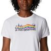 Columbia Womens Sun Trek™ Ss Graphic Tee(White/All for Outdoor Pride)