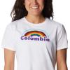Columbia Womens Sun Trek™ Ss Graphic Tee(White/Columbia Pride)