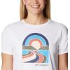 Columbia Womens Sun Trek™ Ss Graphic Tee(White/Sunrek Trails)