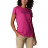 Columbia Womens Sun Trek™ Ss Graphic Tee(Wild Fuchsia Heather/Gem Columbia)
