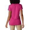 Columbia Womens Sun Trek™ Ss Graphic Tee(Wild Fuchsia Heather/Gem Columbia)