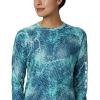Columbia Women’s Super Tidal Tee Long Sleeve(Clear Water Mako Print)