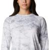 Columbia Women’s Super Tidal Tee Long Sleeve(Cool Grey Pfg Camo Print)