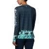 Columbia Women’s Super Tidal Tee Long Sleeve(Dolphin Wild Stripes Print)