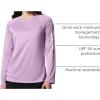 Columbia Women’s Super Tidal Tee Long Sleeve(Hydrangea Heather/White Logo)