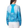 Columbia Women’s Super Tidal Tee Long Sleeve(Ocean Blue Digiscale Fade)