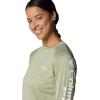 Columbia Women’s Super Tidal Tee Long Sleeve(Smokey Sage Heather/White Logo)