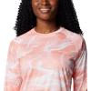 Columbia Women’s Super Tidal Tee Long Sleeve(Tiki Pink Undulating)