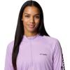 Columbia Womens Tidal Tee™ 1/4 Zip(Hydrangea/Black Logo)