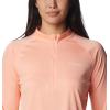 Columbia Womens Tidal Tee™ 1/4 Zip(Tiki Pink/White Logo)