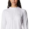 Columbia Womens Tidal Tee™ 1/4 Zip(White/Cirrus Grey Logo)