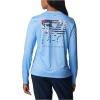 Columbia Womens Tidal Tee PFG Fish Star Long Sleeve(Agate Blue/Fish Star Tropamix)