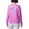 Columbia Womens Tidal Tee PFG Fish Star Long Sleeve(Bright Lavender/Fish Star Splashflora)