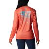 Columbia Womens Tidal Tee PFG Fish Star Long Sleeve(Corange/Fish Star Tropamix)