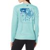 Columbia Womens Tidal Tee PFG Fish Star Long Sleeve(Gulf Stream/Fish Star Tropamix)