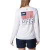Columbia Womens Tidal Tee PFG Fish Star Long Sleeve(White/Fish Star)