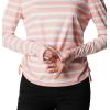 Columbia Womens W Sun Deflector Summerdry™ Ls Shirt(Coral Reef Brush Stripe)