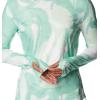 Columbia Womens W Sun Deflector Summerdry™ Ls Shirt(Light Jade/Bloomdye)