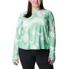 Columbia Womens W Sun Deflector Summerdry™ Ls Shirt(Light Jade/Bloomdye)