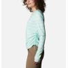 Columbia Womens W Sun Deflector Summerdry™ Ls Shirt(Mint Cay Tie Dye Stripe)