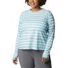 Columbia Womens W Sun Deflector Summerdry™ Ls Shirt(Sea Wave Brush Stripe)