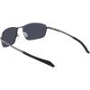Columbia mens Fir Ridge Rectangular Sunglasses(Shiny Dark Gunmetal/Blue Mirror Lens)