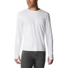 Columbia Men’s M Sun Deflector Summerdry Long Sleeve Shirt, White, Large