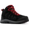 Columbia Men’s Redmond Iii Mid Waterproof Hiking Shoe(Black/Mountain Red)
