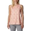 Columbia Women’s Columbia Women’s Chill River Tank Top, Moisture Wicking, Sun Protection(Peach/Mini Hibiscus)