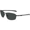 Columbia mens Fir Ridge Rectangular Sunglasses(Shiny Black/Solid Green Lens)