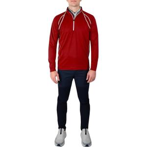 Columbia Golf Men’s Omni-Heat Range Session 1/4 Zip Pullover(Intense Red)
