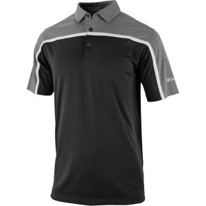 Columbia Golf Men’s Omni-Wick Gallery Polo(Black/Cool Grey)