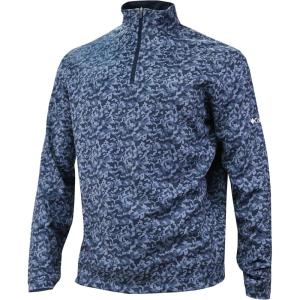 Columbia Golf Men’s Omni-Wick Printed Wickhams Hills Pullover(Honeycomb Collegiate Navy)