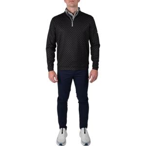 Columbia Golf Men’s Omni-Wick Printed Wickhams Hills Pullover(Printed Black)