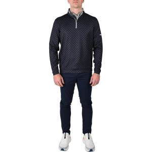 Columbia Golf Men’s Omni-Wick Printed Wickhams Hills Pullover(Printed Collegiate Navy)