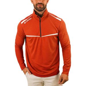 Columbia Golf Omni-Wick Scorecard 1/4 Zip Long Sleeve Pullover(State Orange)