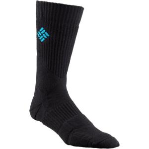 Columbia Men’s 1 Pack Premium Hiking Crew Socks(Black)