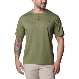Columbia Mens Coral Ridge Performance Short SleeveHiking Shirt(Mosstone)