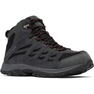 Columbia Men’s Crestwood Mid Waterproof Hiking Boots(Black  Charcoal)