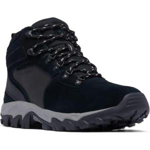 Columbia Men’s Discontinued Newton Ridge Plus II Suede Waterproof Hiking Boot(Black/Stratus)