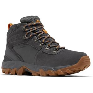 Columbia Men’s Discontinued Newton Ridge Plus II Suede Waterproof Hiking Boot(Dark Grey/Gold Amber)