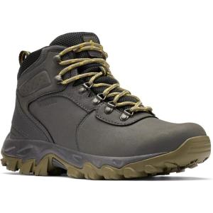 Columbia Men’s Discontinued Newton Ridge Plus II Waterproof Hiking Boot(Dark Grey/Stone Green)