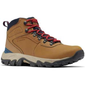 Columbia Men’s Discontinued Newton Ridge Plus II Waterproof Hiking Boot(Light Brown/Red Velvet)