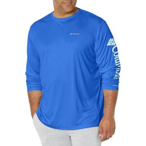 Columbia Mens Fork Stream™ Long Sleeve Shirt(Azul/Sky Blue)