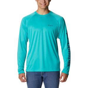 Columbia Mens Fork Stream™ Long Sleeve Shirt(Bright Aqua)