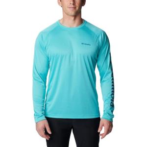 Columbia Mens Fork Stream™ Long Sleeve Shirt(Bright Aqua Heather)