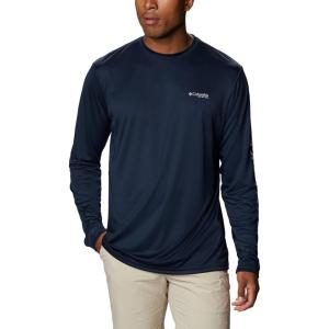 Columbia Mens Fork Stream™ Long Sleeve Shirt(Collegiate Navy/Great Lakes)
