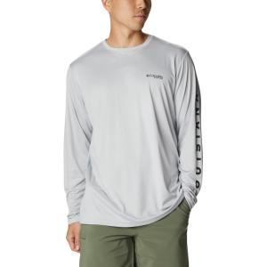 Columbia Mens Fork Stream™ Long Sleeve Shirt(Cool Grey/Louisiana)
