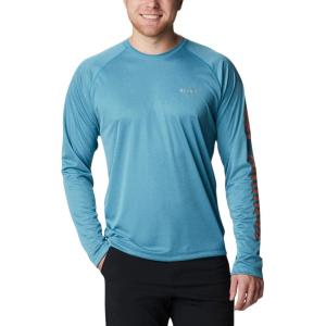 Columbia Mens Fork Stream™ Long Sleeve Shirt(Deep Marine Heather)
