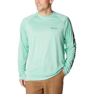 Columbia Mens Fork Stream™ Long Sleeve Shirt(Kelp/Spruce Logo)